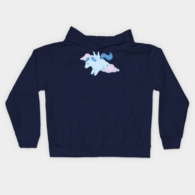 Kawaii fantasy animals - Pegasus Kids Hoodie by SilveryDreams